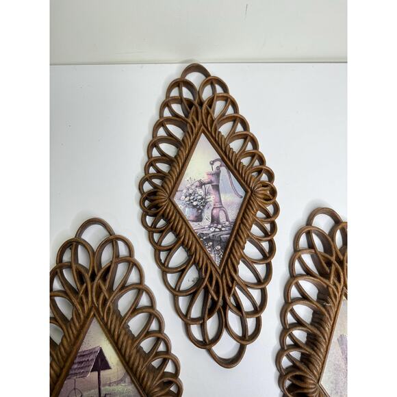 Country Farm Themed Wall Plaques Vintage Wall Art Mid Century kitsch by Homco - Picture 3 of 6